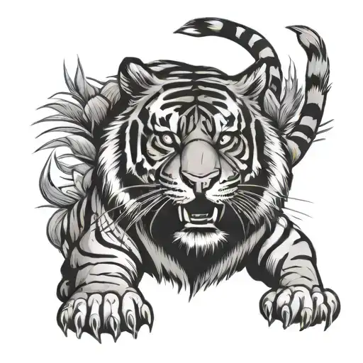 American traditional tiger - Variation 2