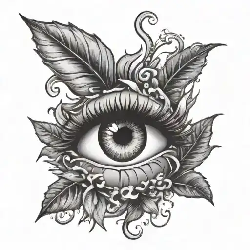 eye in plant vine - Variation 3
