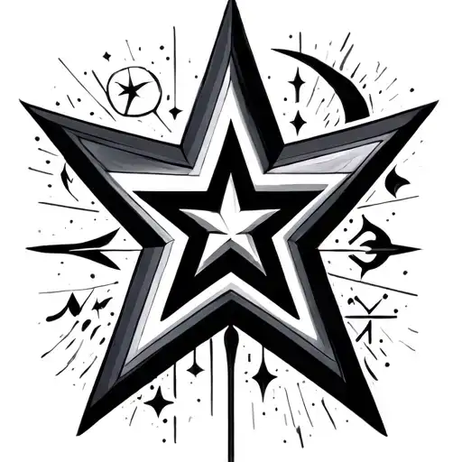 star with symbols - Variation 2