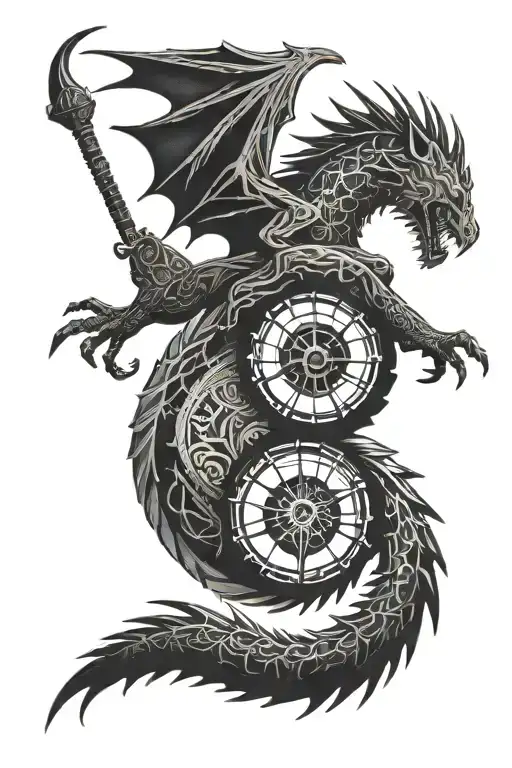 jormungand and helm of awe inspiring tattoo