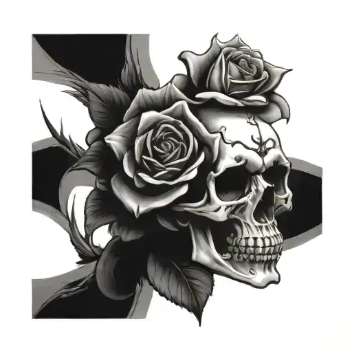 skull and roses - Variation 3
