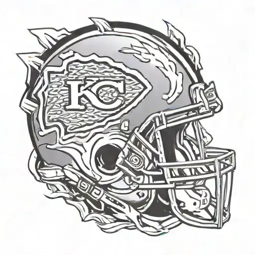 Kc chiefs logo on Lombardi trophy