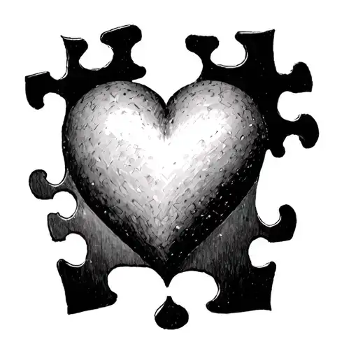 Puzzle Piece Heart - Variation 2