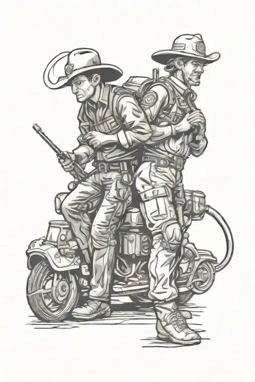 cowboy firefighter - Variation 2