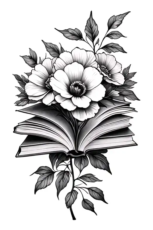 flowers and small books