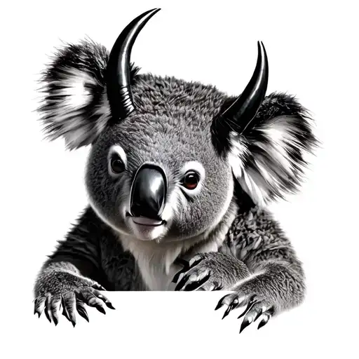 koala with devil horns