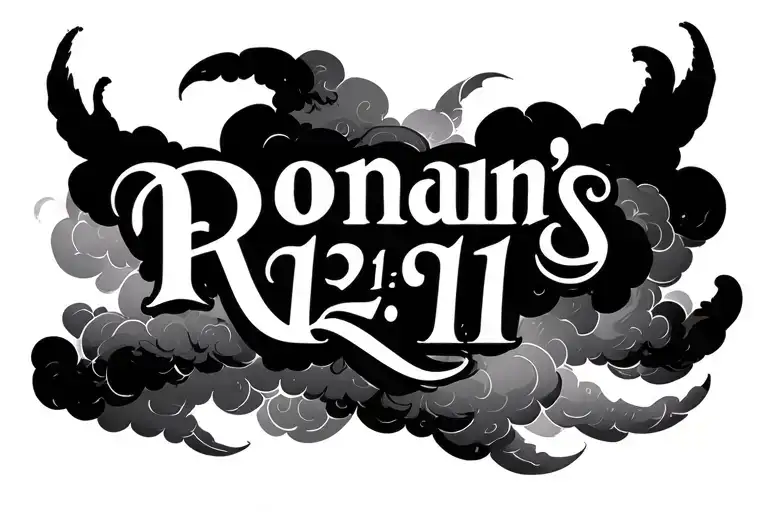 "Roman’s 12:19" clouds inside - Variation 2