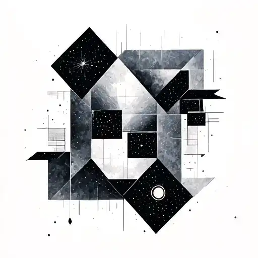 Geometric squares space surrounded