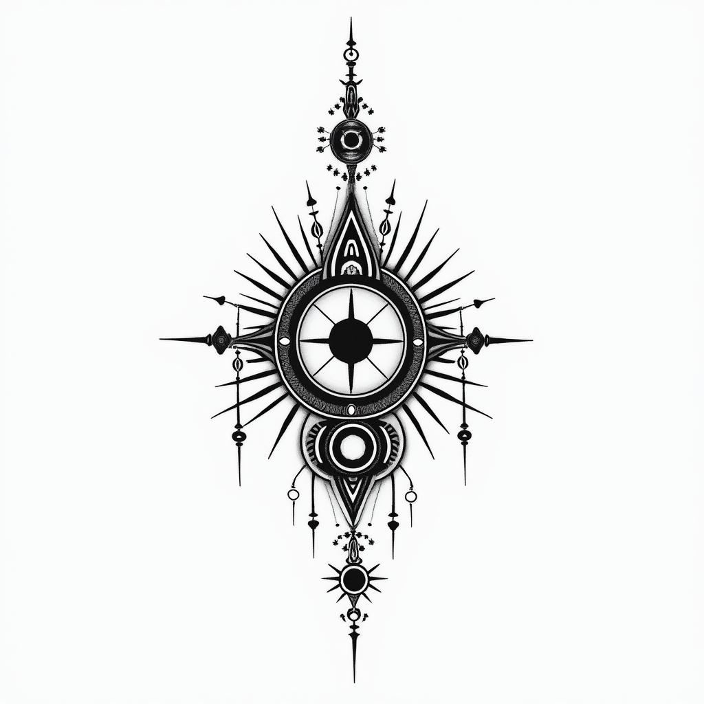 Ezra, Capricorn, December 27thin spiritual symbols tattoo style, featuring an intricate design incorporating elements, Hamsa hand, third eye, minimalist composition - Variation 1