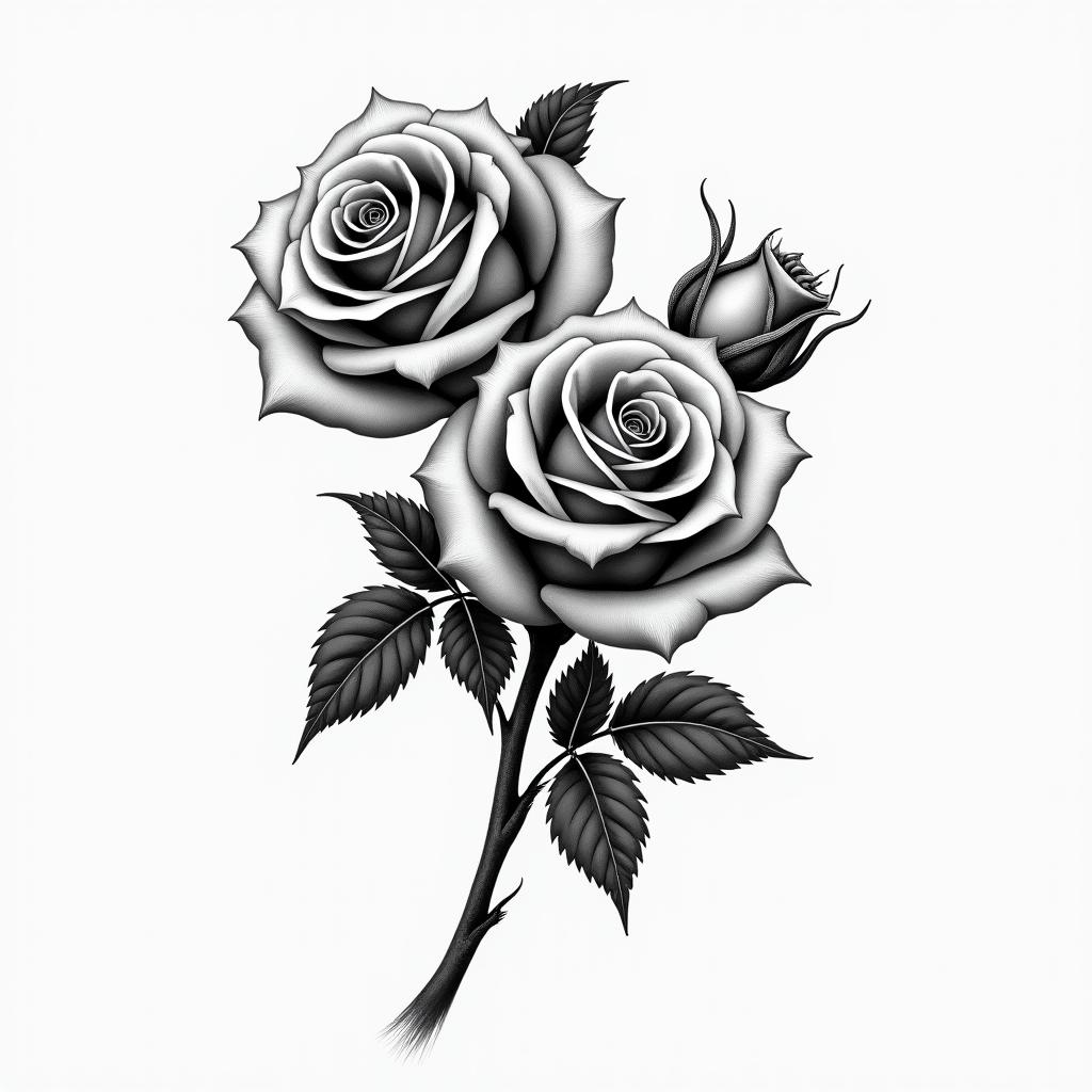 Roseshigly detailed tattoo - Variation 11