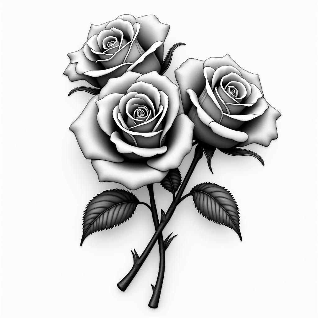 Roseshigly detailed tattoo - Variation 10