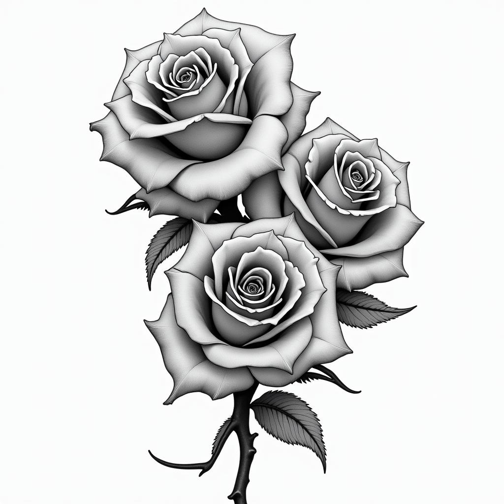 Roseshigly detailed tattoo - Variation 9