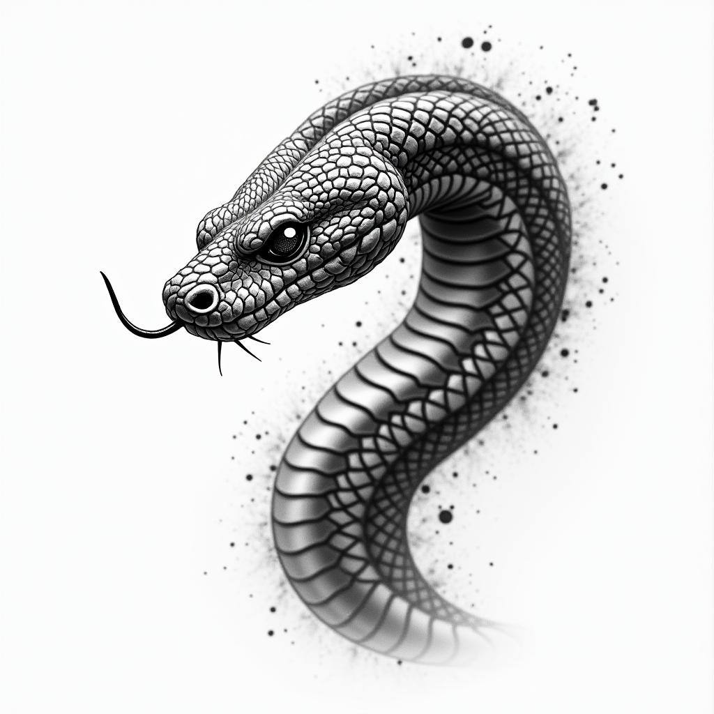 Snakehigly detailed tattoo - Variation 10
