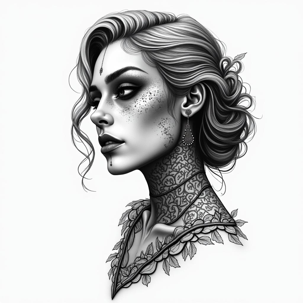 Hear no see no speak noin bohemian style tattoo, 8k - Variation 8