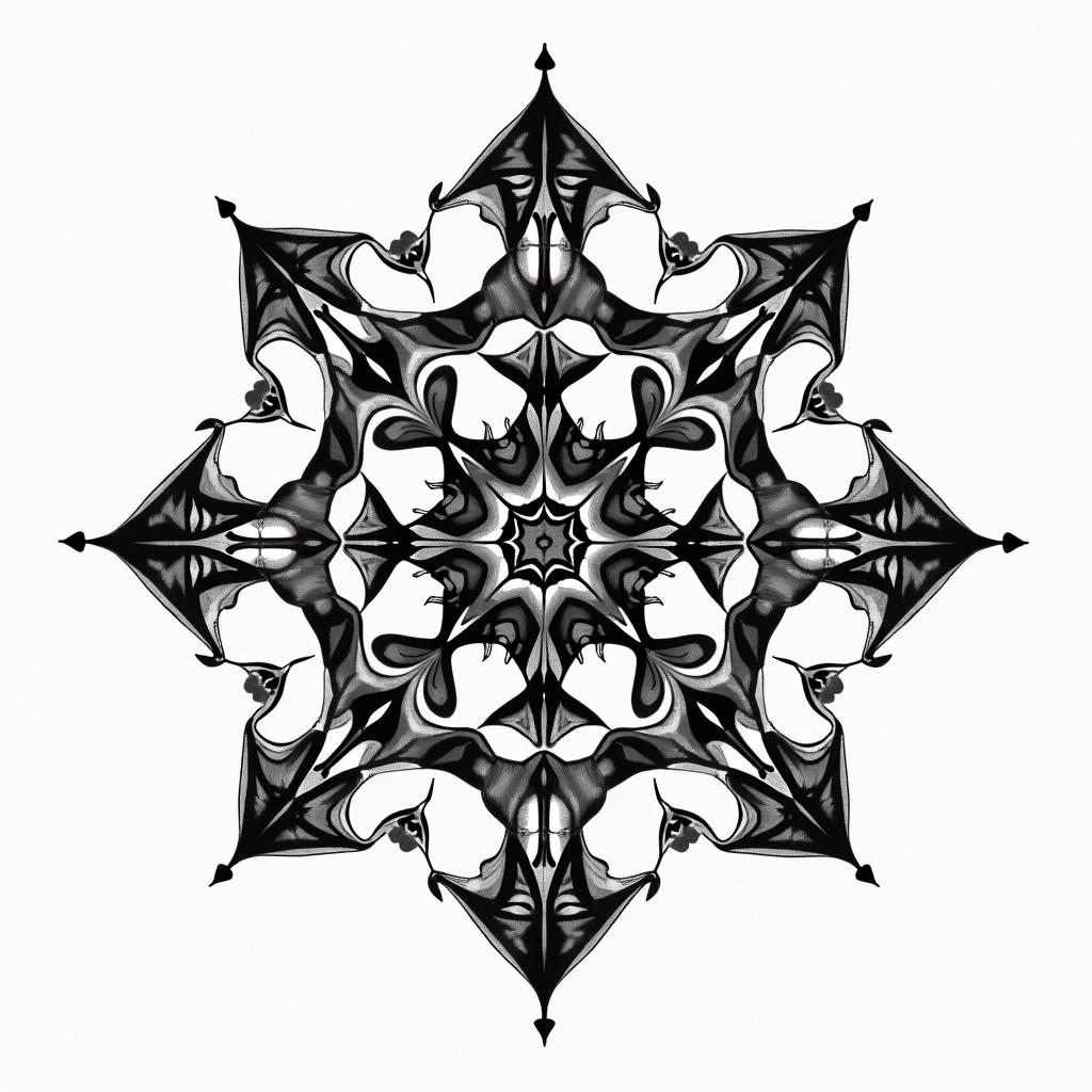 Ezra, Capricorn, December 27th in geometric style tattoo, blending hexagons, mandala-inspired patterns, symmetrical and fractal design, clean lines, sharp angles - Variation 2