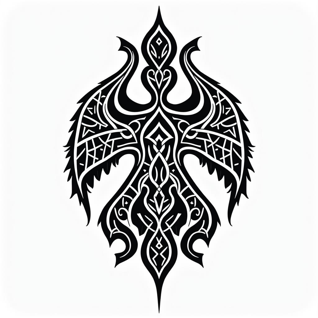 Ezra, Capricorn, December 27thin tribal tattoo style, featuring bold and black geometric shapes, curved lines, intertwine and flow seamlessly, creating a powerful and symbolic design, polynesian and maori styles - Variation 4