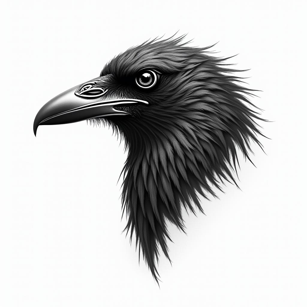 Crowhigly detailed tattoo - Variation 2