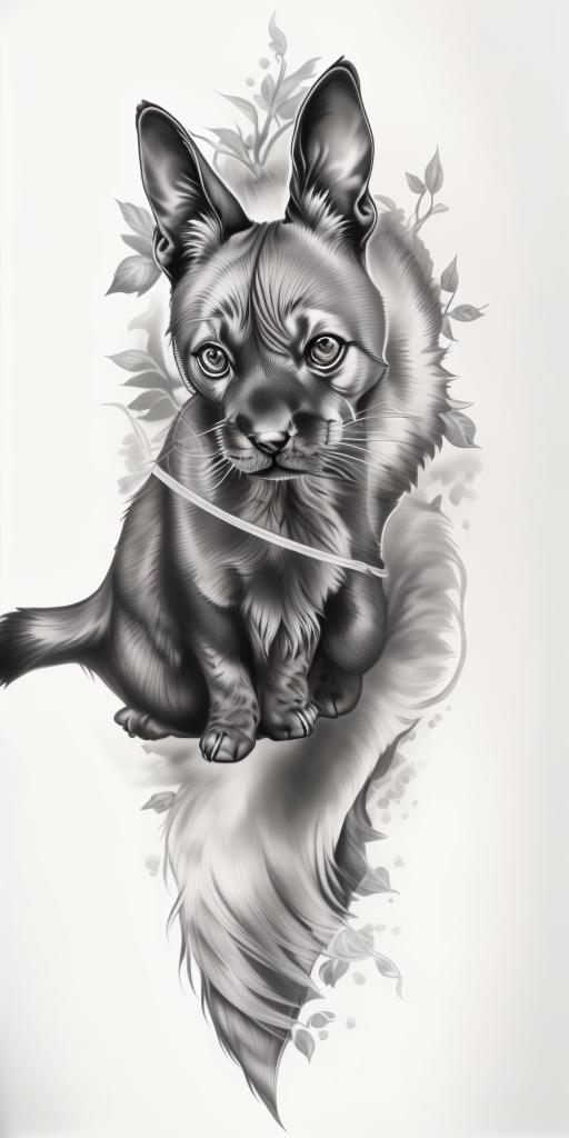 A highly detailed and lifelike composition, tattoo art, realism style, ultra-high resolution, smooth gradients and intricate textures, monochromatic black-and-gray tones, diffused soft lighting for natural depth.undefined - Variation 222