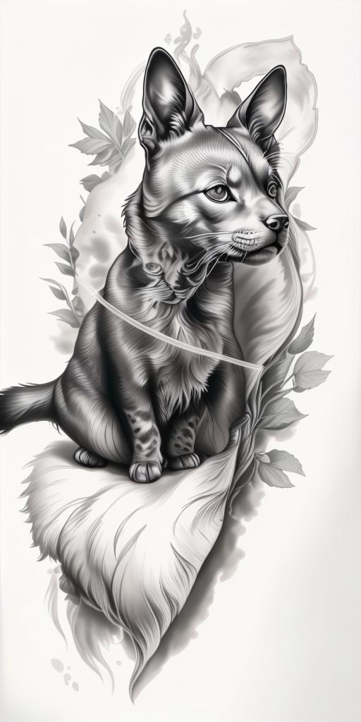 A highly detailed and lifelike composition, tattoo art, realism style, ultra-high resolution, smooth gradients and intricate textures, monochromatic black-and-gray tones, diffused soft lighting for natural depth.undefined - Variation 215