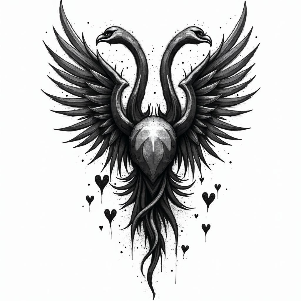 Zodiac sign Virgoin graffiti style tattoo, featuring bold and dynamic street art elements, spray-paint texture with exaggerated lines and expressive, chaotic brushstrokes, intricate lettering incorporated with graffiti tags, symbols like hearts, stars, and wings - Variation 3