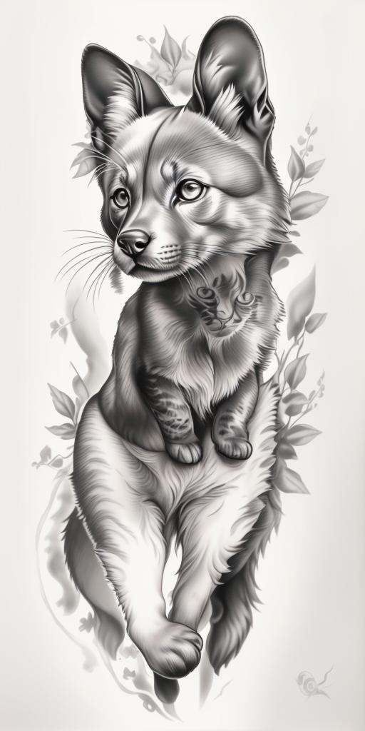A highly detailed and lifelike composition, tattoo art, realism style, ultra-high resolution, smooth gradients and intricate textures, monochromatic black-and-gray tones, diffused soft lighting for natural depth.undefined - Variation 211