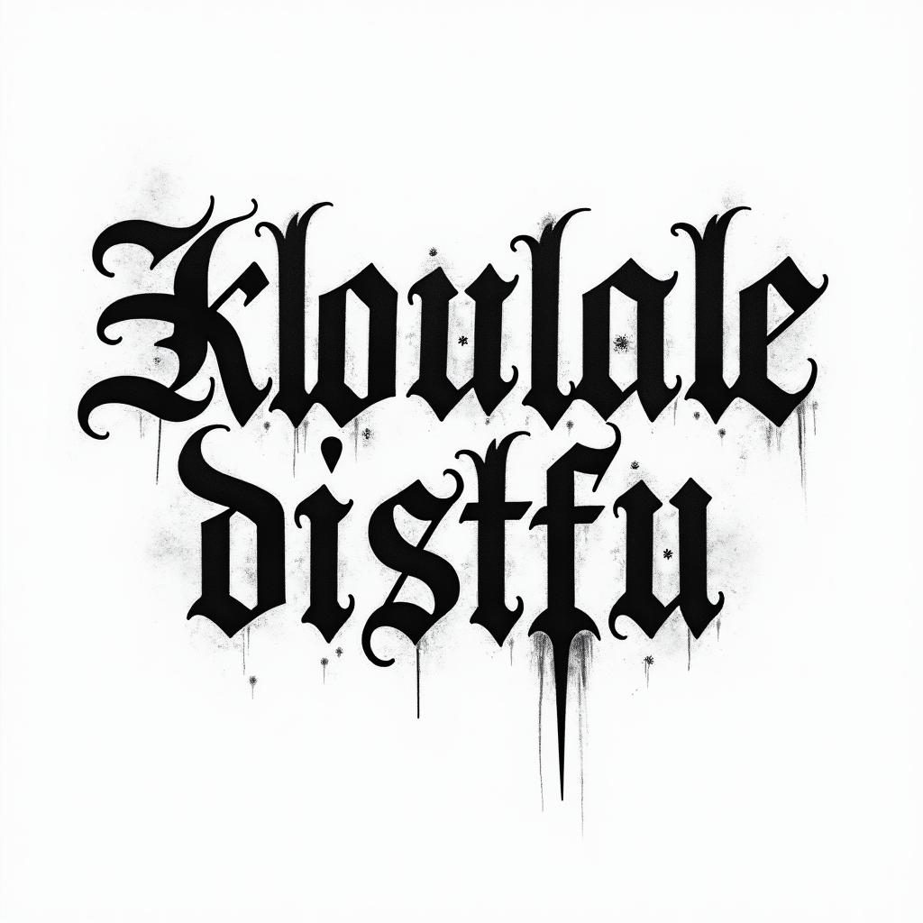 Knowledge wisdom understandingtext-based tattoo, gothic font ultra-realistic, perfectly placed, high-quality font design, photo-realistic shading, 8k, high quality, finely detailed typography - Variation 3