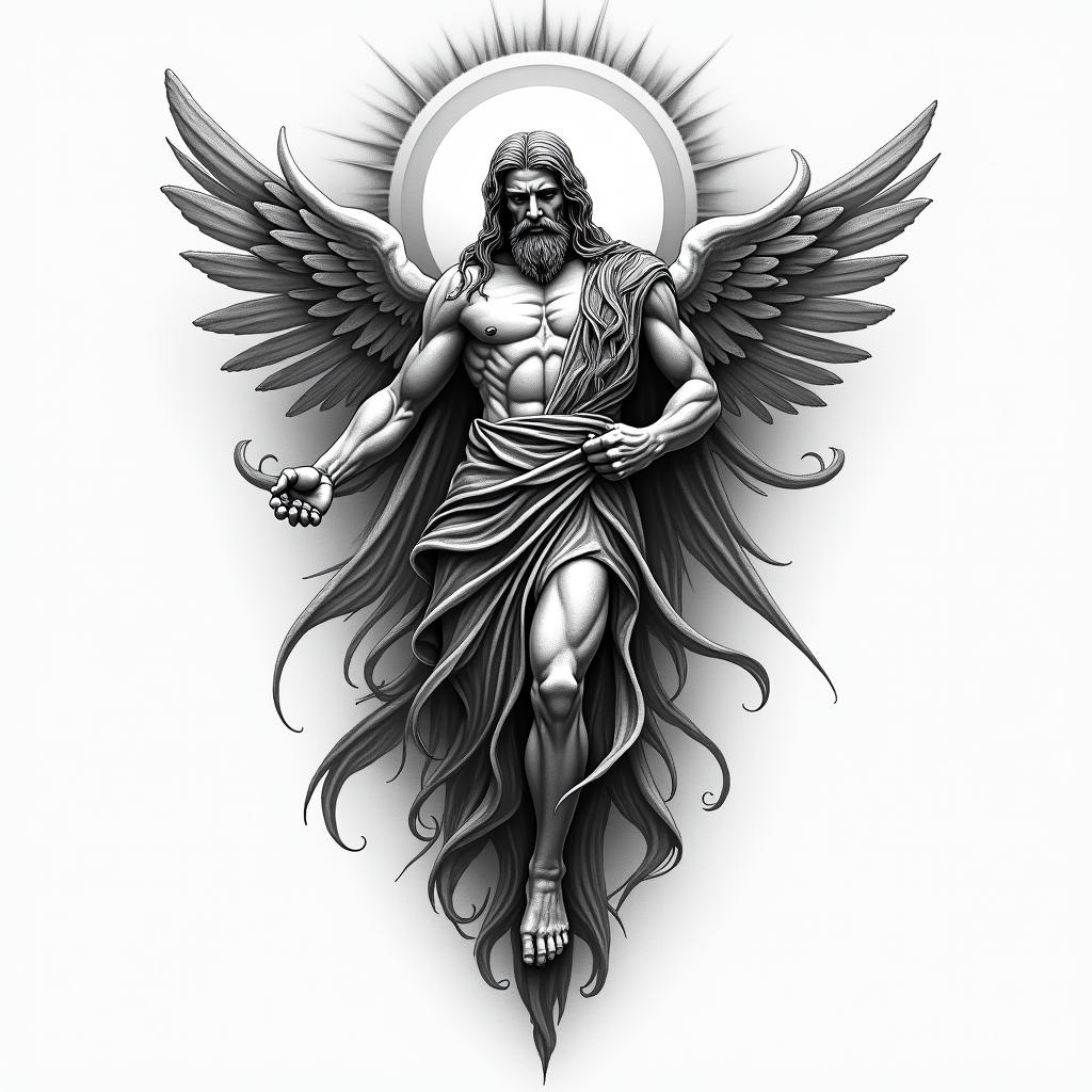 Gods off the fieldhigly detailed tattoo - Variation 5