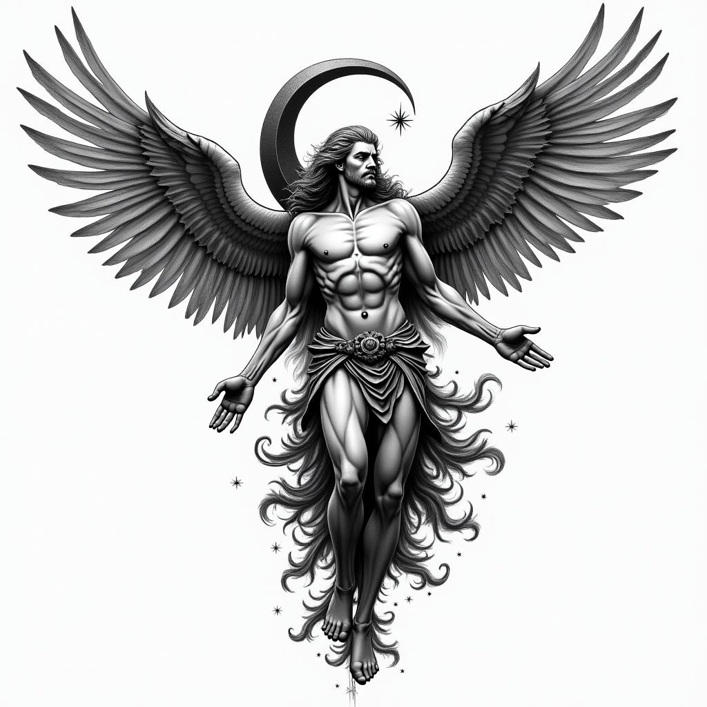 Gods off the fieldhigly detailed tattoo - Variation 7