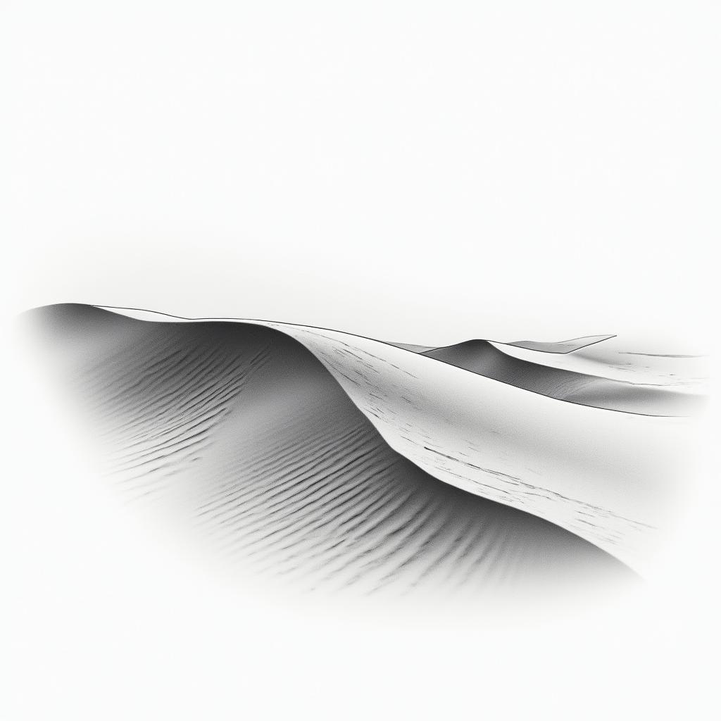 Sand duneshigly detailed tattoo - Variation 10