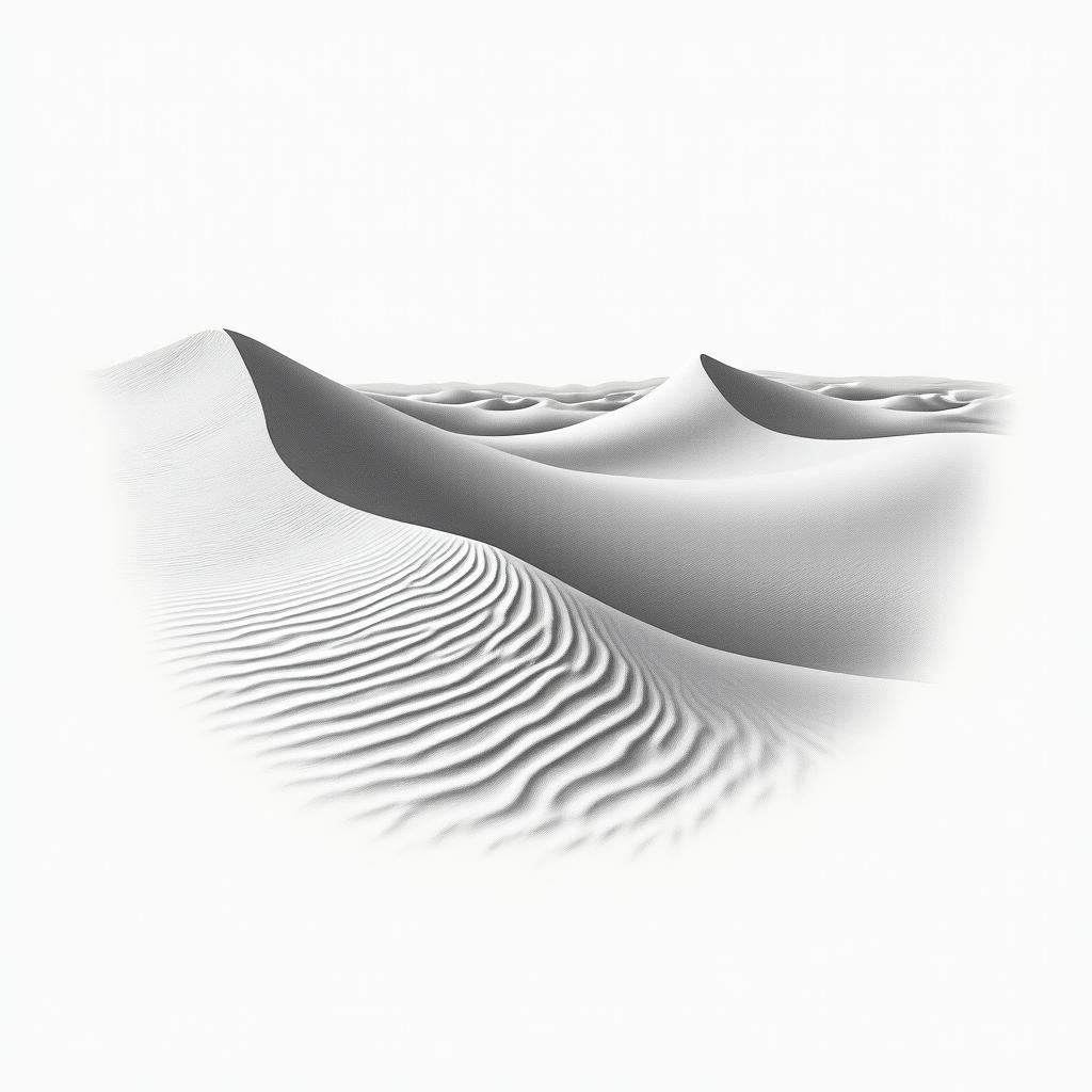 Sand duneshigly detailed tattoo - Variation 12