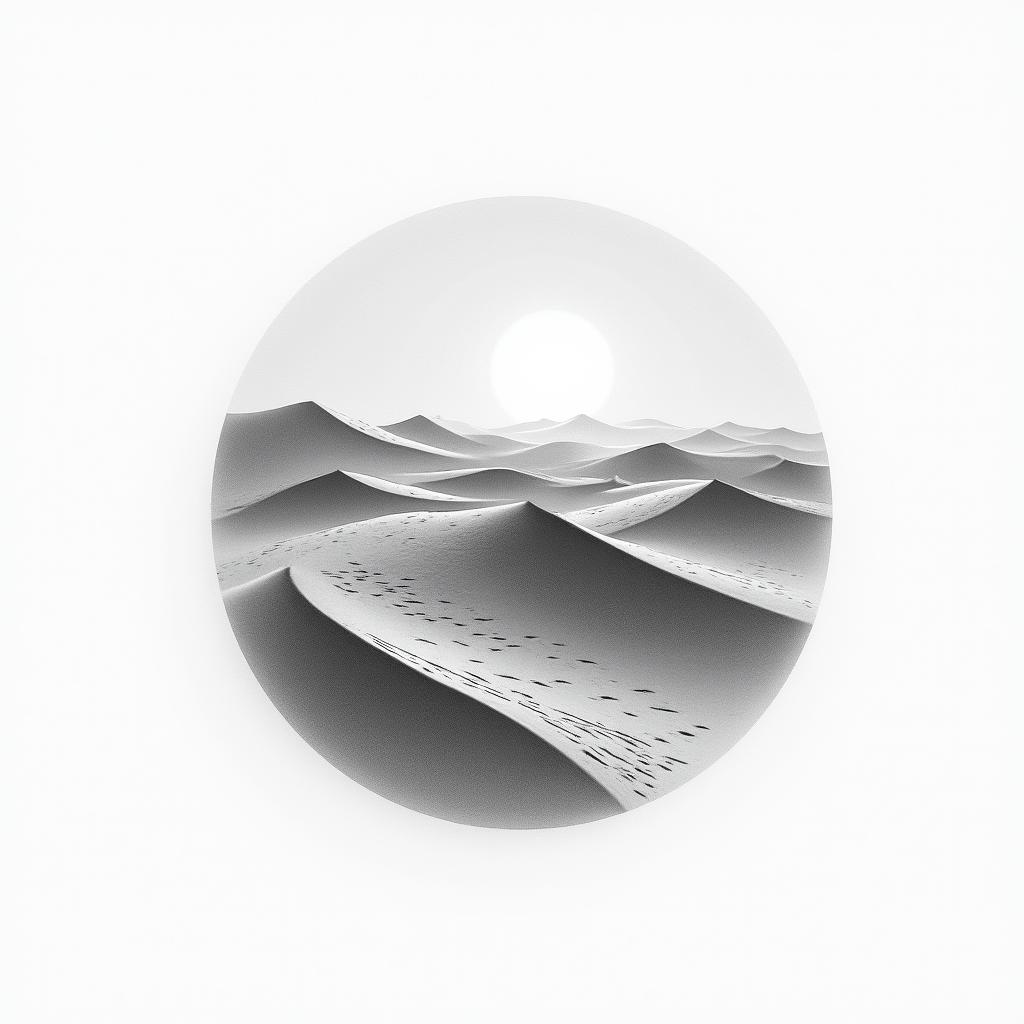 Sand duneshigly detailed tattoo - Variation 7