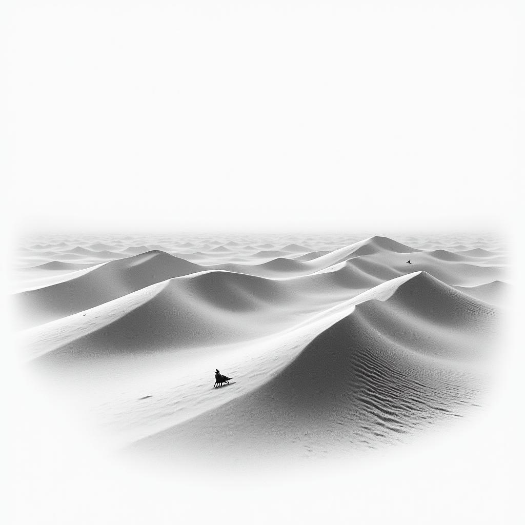 Sand duneshigly detailed tattoo - Variation 5