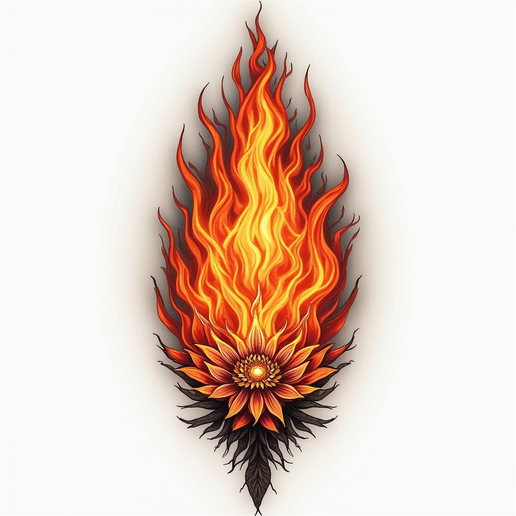 Luke 6:37 
Judge not, and ye shall not be judged: condemn not, and ye shall not be condemned: forgive, and ye shall be forgiven:in flame tattoo style showcasing fiery elements with dynamic flame patterns, glowing effect of flames, natural colors - Variation 2