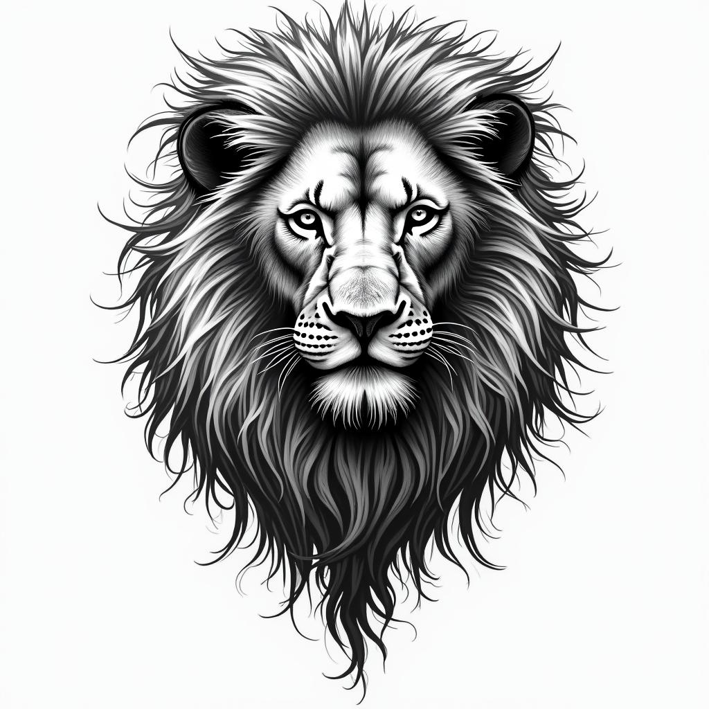 Lion with an old clockin graffiti style tattoo, featuring bold and dynamic street art elements, spray-paint texture with exaggerated lines and expressive, chaotic brushstrokes, intricate lettering incorporated with graffiti tags, symbols like hearts, stars, and wings - Variation 3