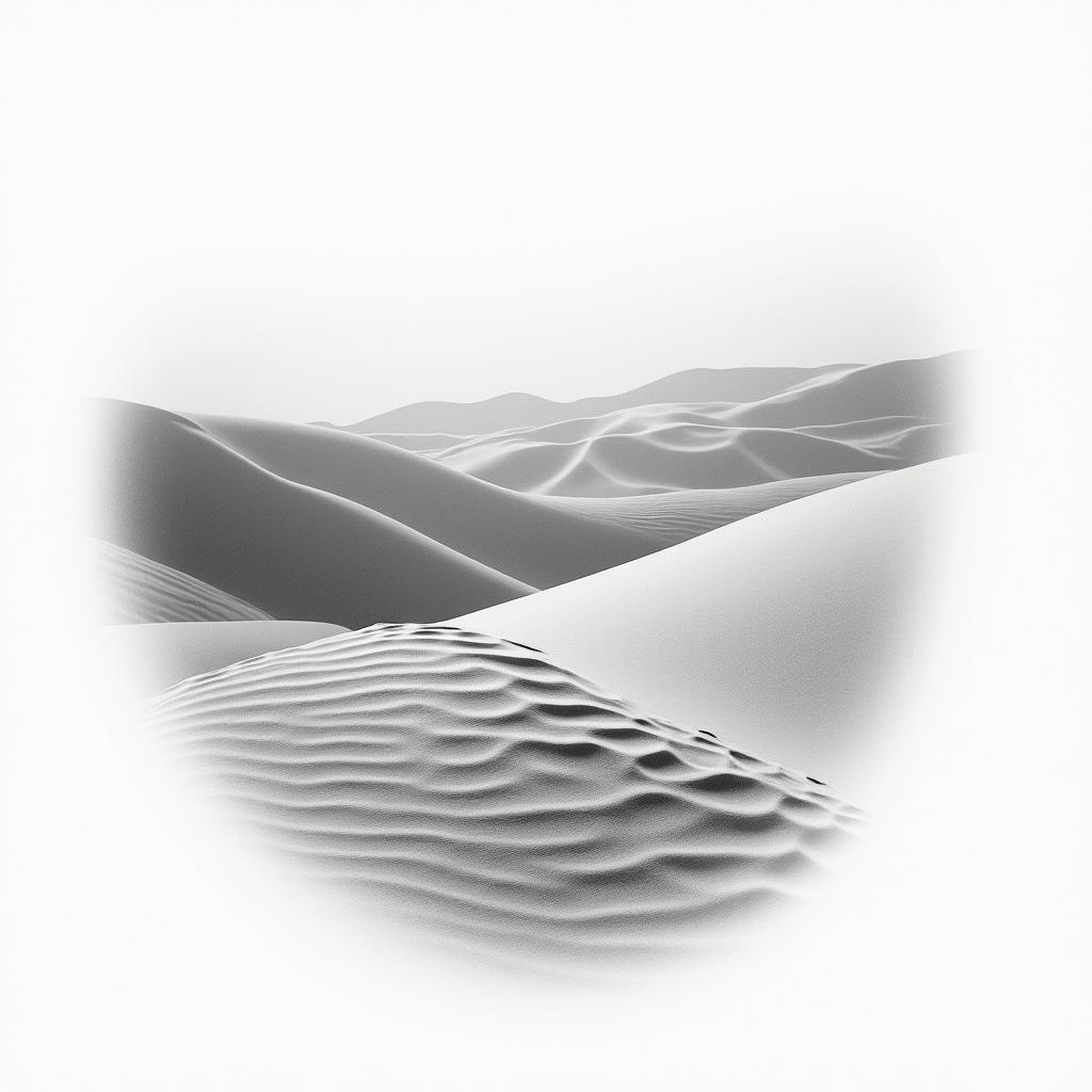 Sand duneshigly detailed tattoo - Variation 2