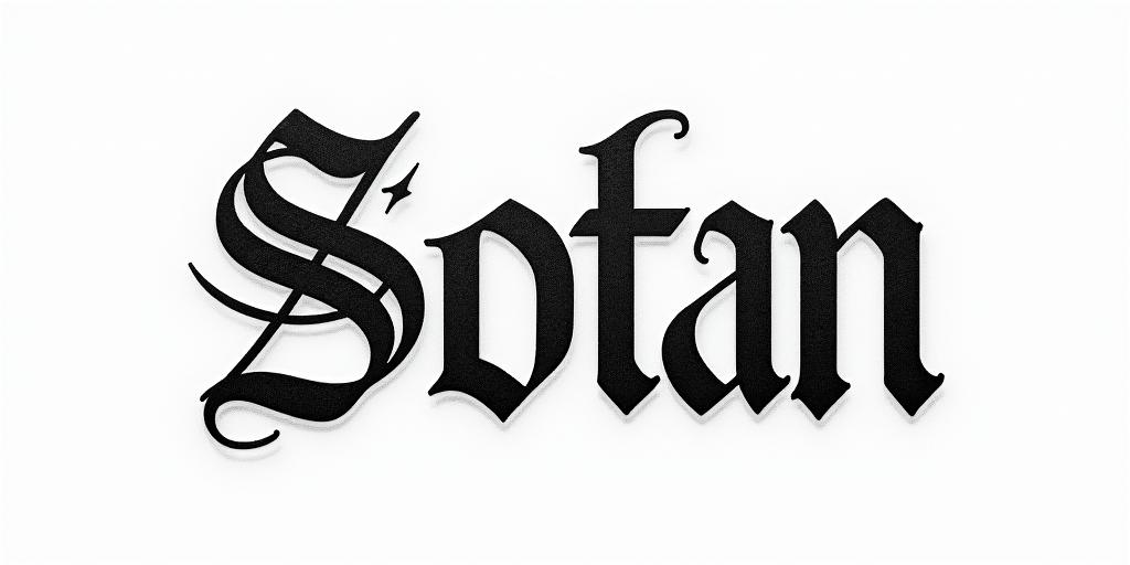 Son Of Odintext-based tattoo, gothic font ultra-realistic, perfectly placed, high-quality font design, photo-realistic shading, 8k, high quality, finely detailed typography - Variation 40