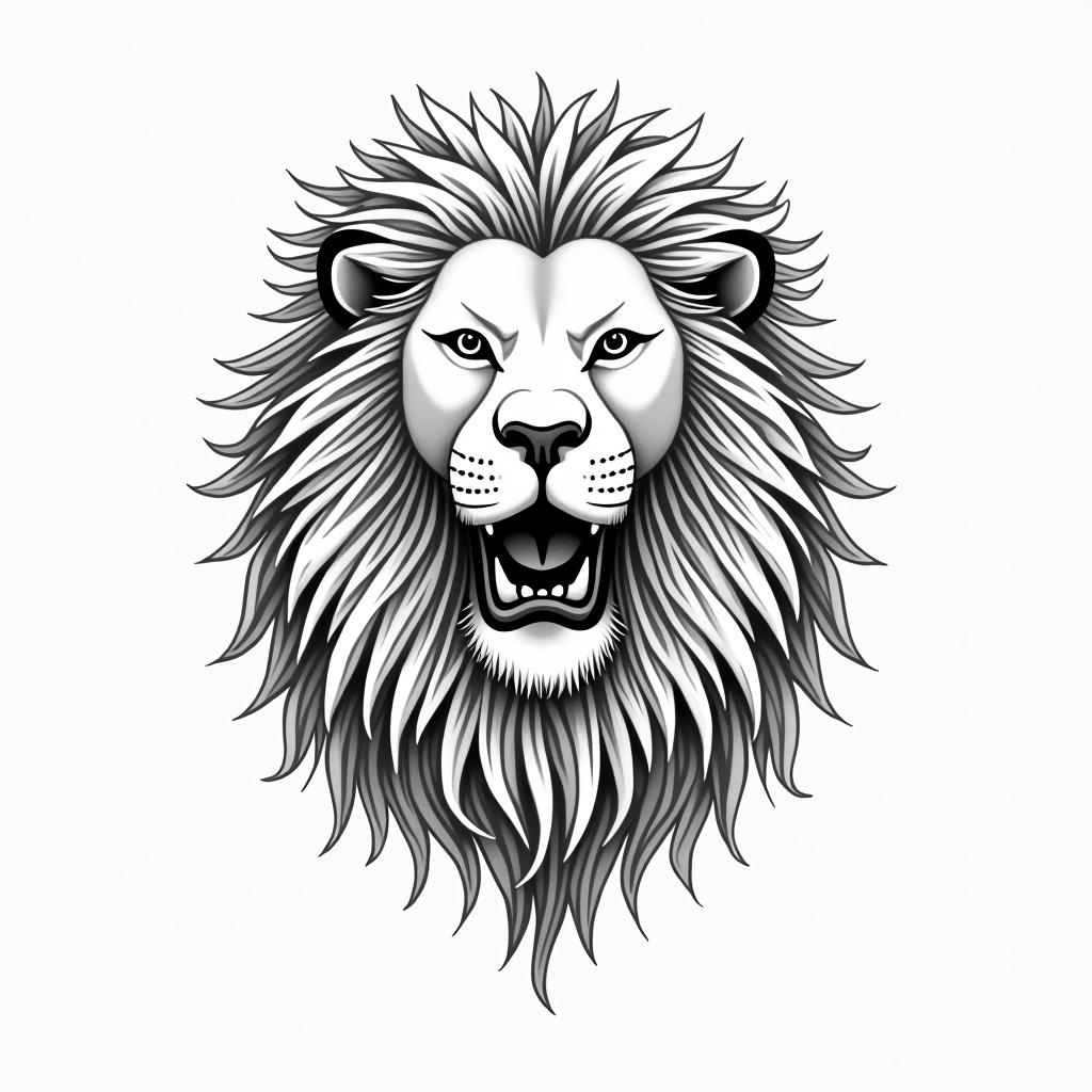 Thais, lion, Iguazu Fallsminimalist text-based tattoo, Monospace font ultra-realistic, perfectly placed, high-quality font design, photo-realistic shading, 8k, high quality, finely detailed typograph - Variation 3