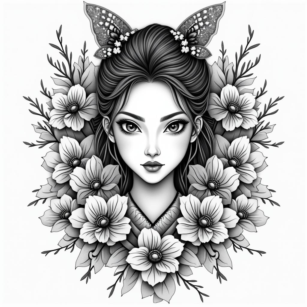 Name SARA with honeybee backgroundin japanese style tattoo, detailed tattoo, traditional japanese culture tattoo, mythology, 8k - Variation 4