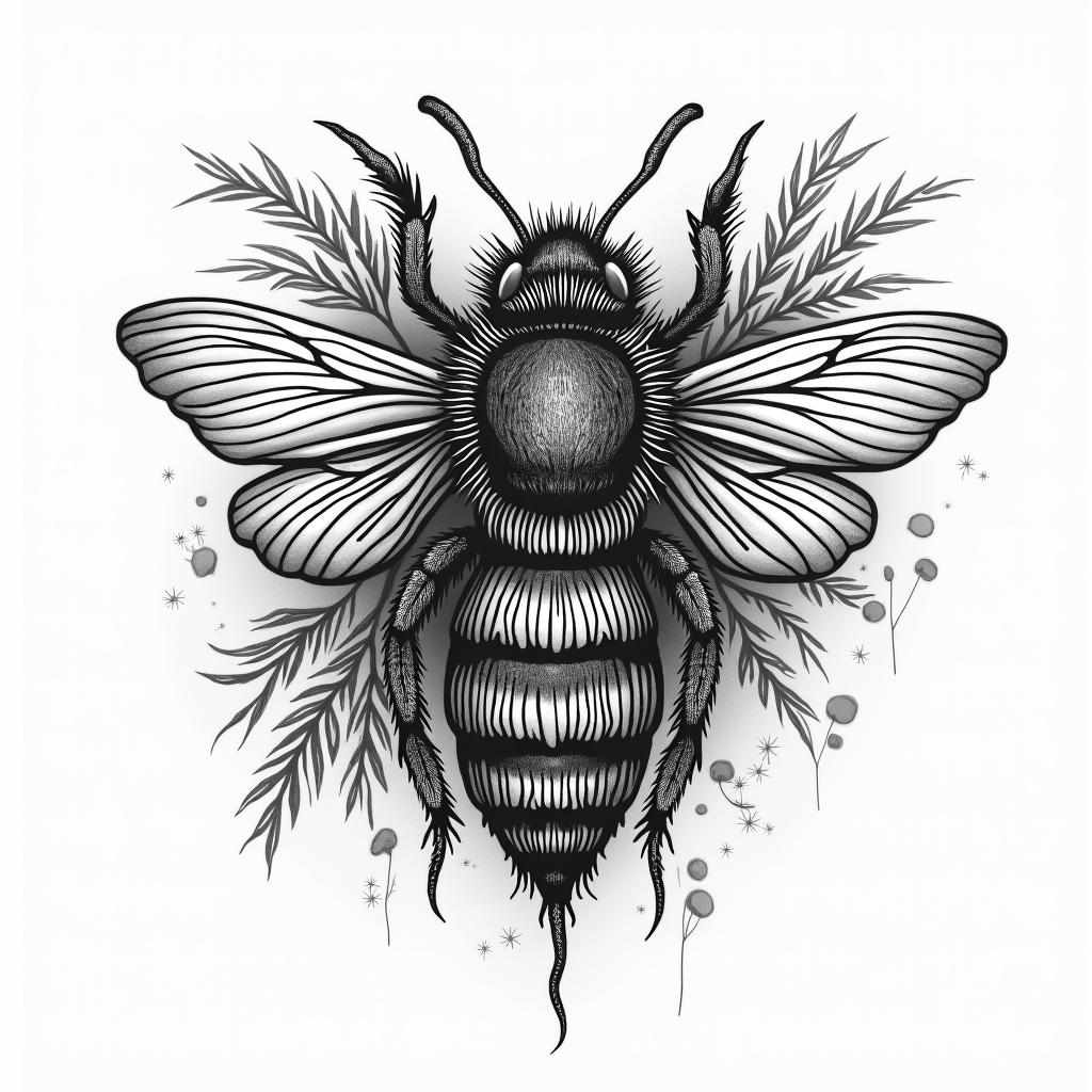 Name SARA with honeybee backgroundin authentic tattoo style, incorporating traditional modifications, bold black outlines, solid color fills, featuring classic authentic elements - Variation 4