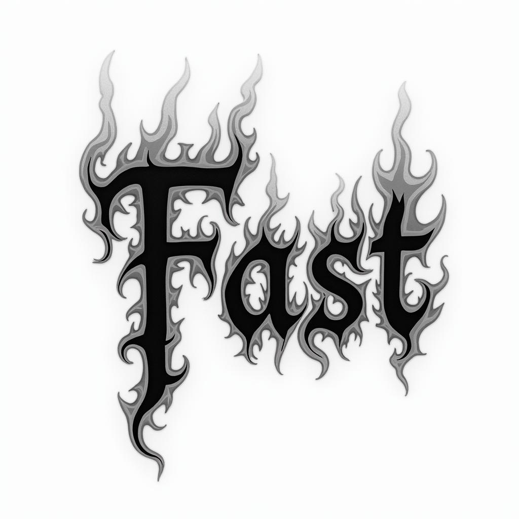 Flame outline backgroundtext-based tattoo, gothic font ultra-realistic, perfectly placed, high-quality font design, photo-realistic shading, 8k, high quality, finely detailed typography