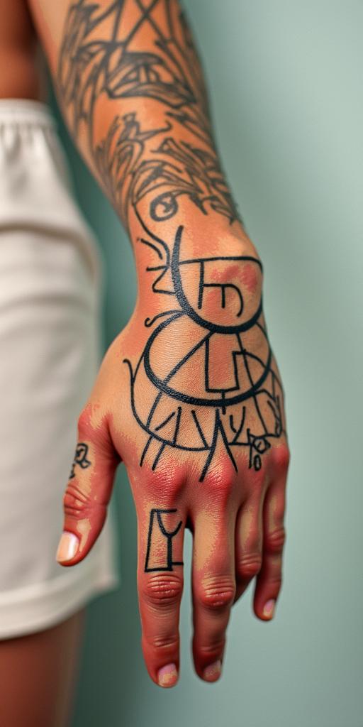 Cancer and Capricornabstract dancing figures in Keith Haring style, featuring bold black outlines and solid color fills, figures posed in dynamic and playful dance movements, minimalist design