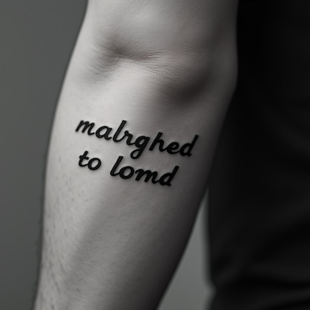 Meaningfulminimalist text-based tattoo, Monospace font ultra-realistic, perfectly placed, high-quality font design, photo-realistic shading, 8k, high quality, finely detailed typograph