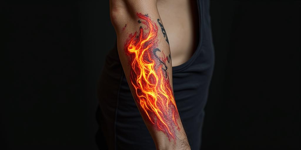 Luke 6:37 - 
Judge not, and ye shall not be judged: condemn not, and ye shall not be condemned: forgive, and ye shall be forgiven:in flame tattoo style showcasing fiery elements with dynamic flame patterns, glowing effect of flames, natural colors