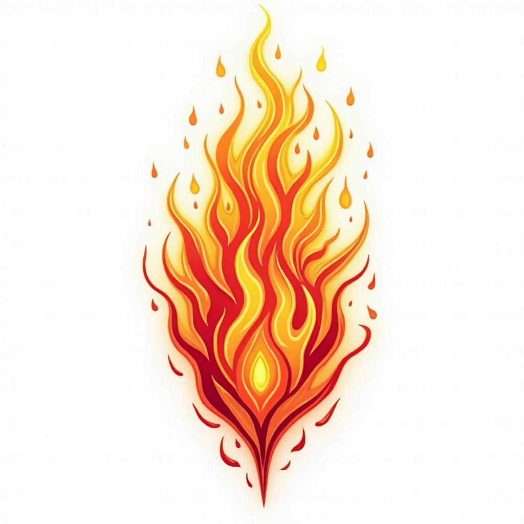 Flame outline backgroundin flame tattoo style showcasing fiery elements with dynamic flame patterns, glowing effect of flames, natural colors - Variation 2
