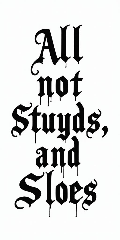 Gothic Text tattoo example 3