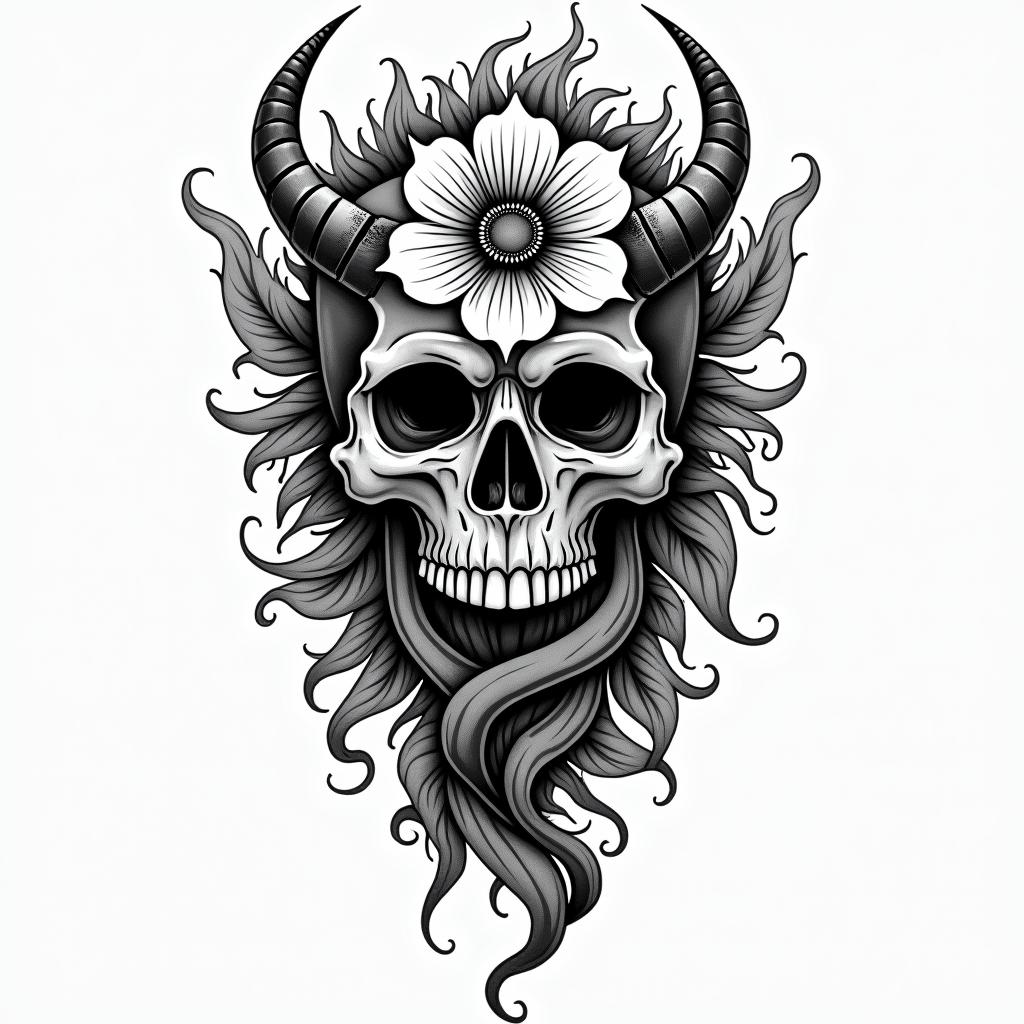 Bo mega constructionin authentic tattoo style, incorporating traditional modifications, bold black outlines, solid color fills, featuring classic authentic elements - Variation 1