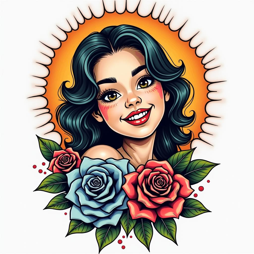 Coverup, miss little brother and bff, gone to soon.in pop art style tattoo, featuring bold and vibrant colors, exaggerated outlines, iconic imagery, inspired by comic books and speech bubbles, comic book characters, retro pop culture