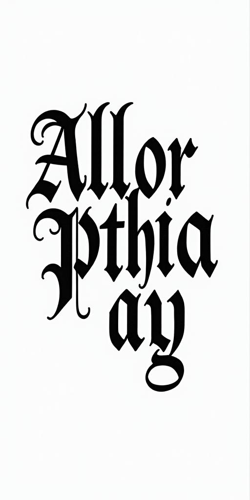 Gothic Text tattoo example 4