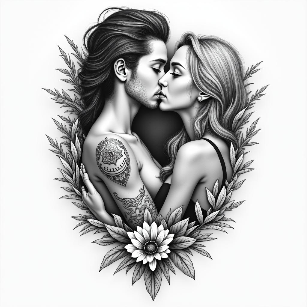 eternal love Chefinha 🖤🥀higly detailed tattoo - Variation 5