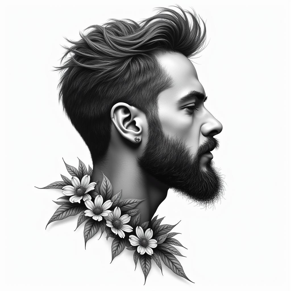 eternal love Chefinha 🖤🥀higly detailed tattoo - Variation 3